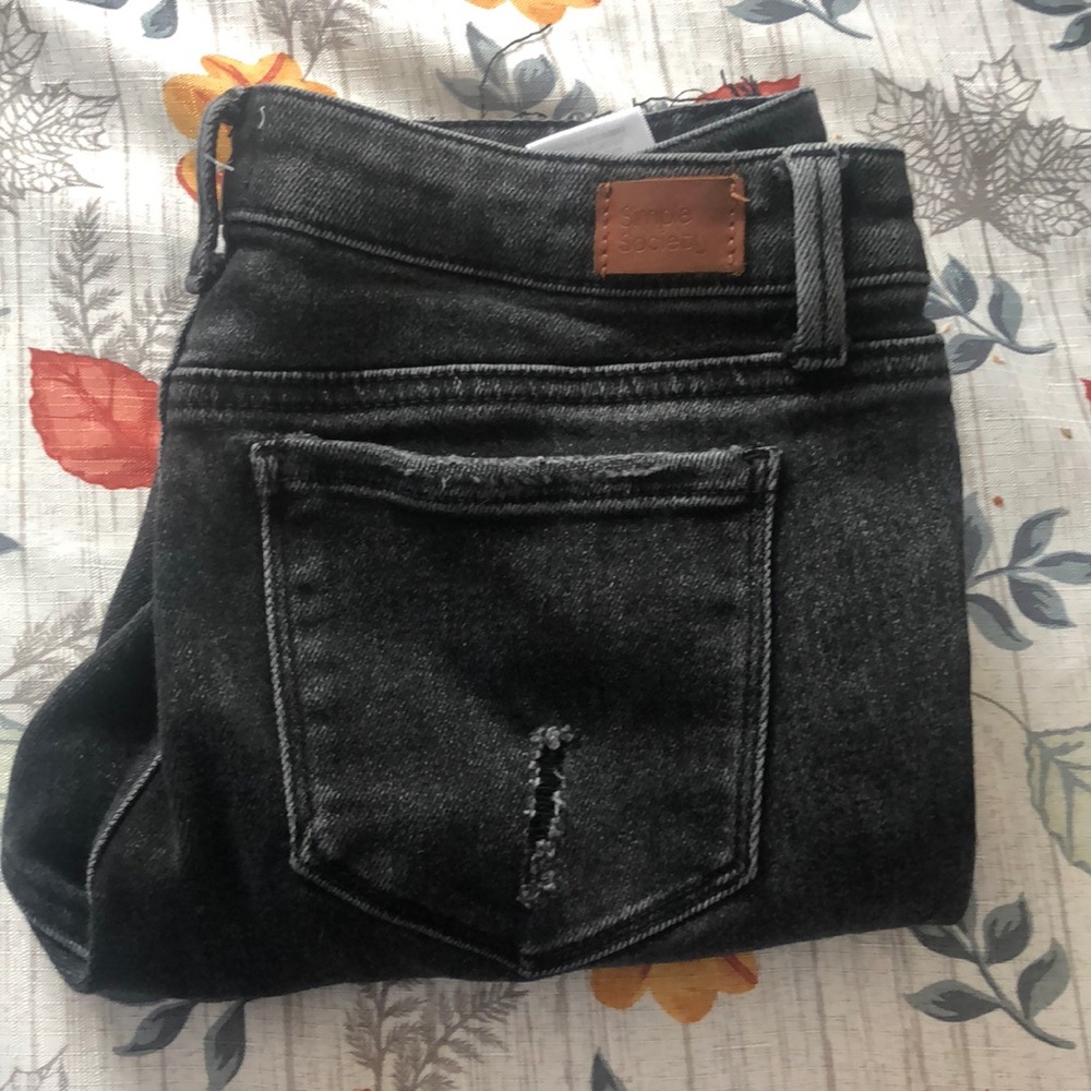 Ripped black jeans, Simple Society Jeans.